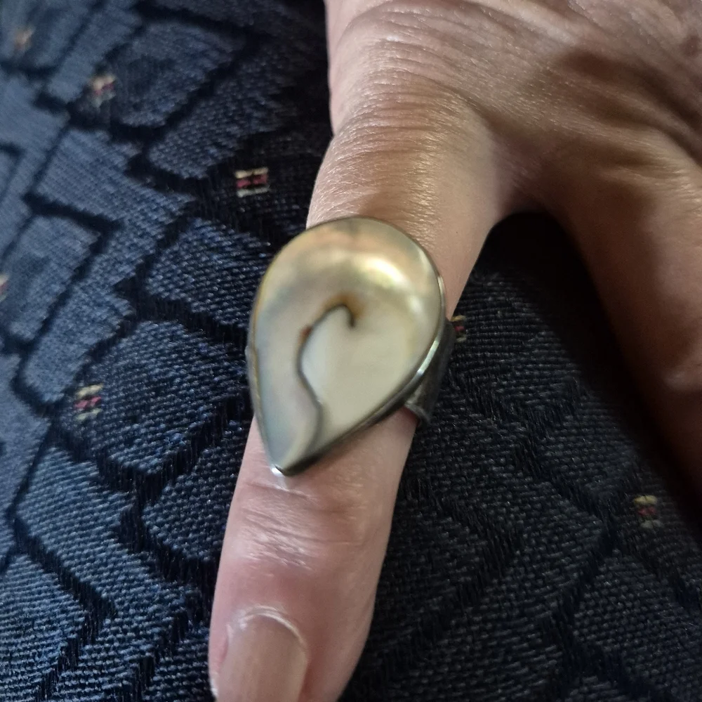 Silver and White Statement Rings Set - Picture 2 of 12